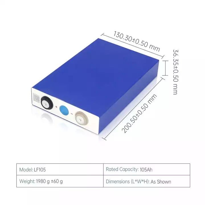 Prismatische Lfp de Cellenrv Navulbare Lifepo4 Batterij van 105ah 3.2v voor Elektrische Autoped